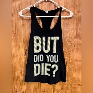 Black small exercise tank top